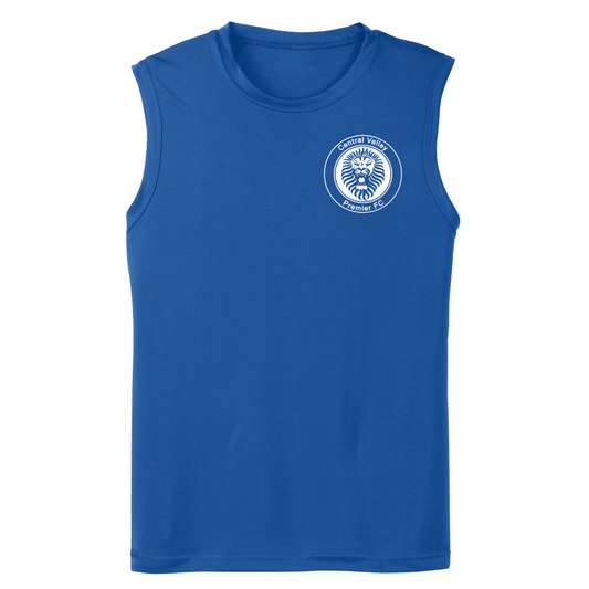 Dri-Fit Racerback Sleeveless Tee White Logo - Royal