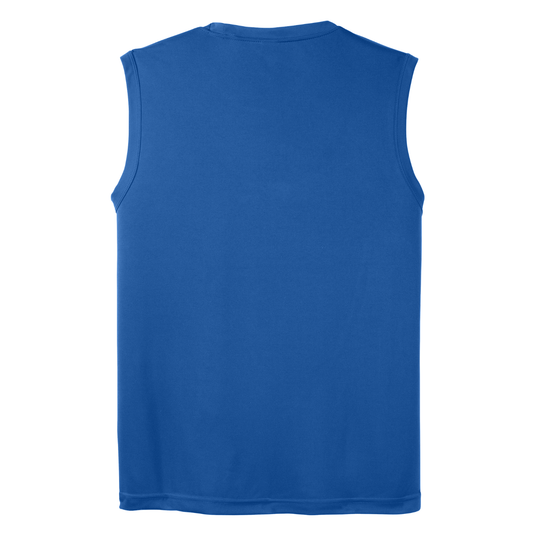 Dri-Fit Racerback Sleeveless Tee White Logo - Royal