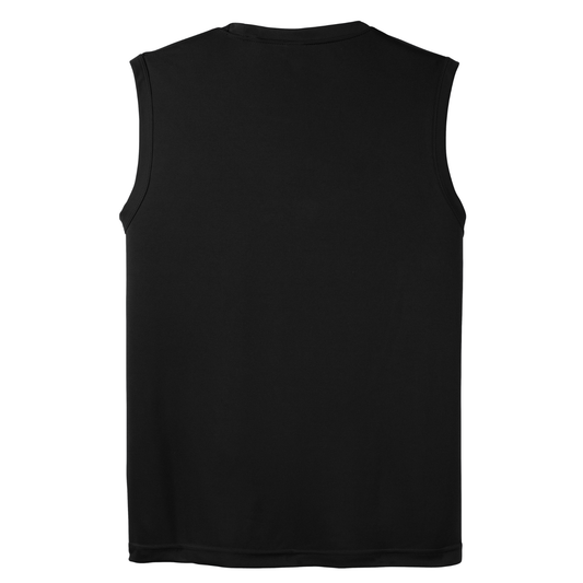 Dri-Fit Racerback Sleeveless Tee White Logo - Black