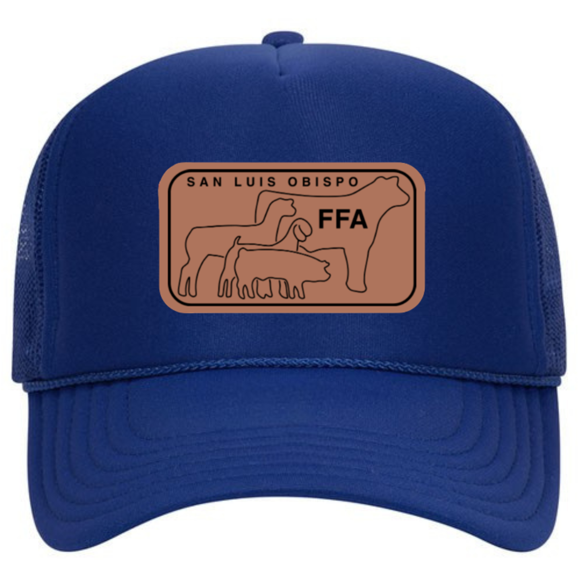 SLO FFA Leather Patch Foam Trucker - Royal