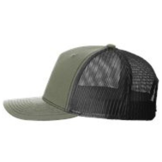 SLO Water Polo Tiger Head Richardson 5 Panel Trucker - Loden Green/Black