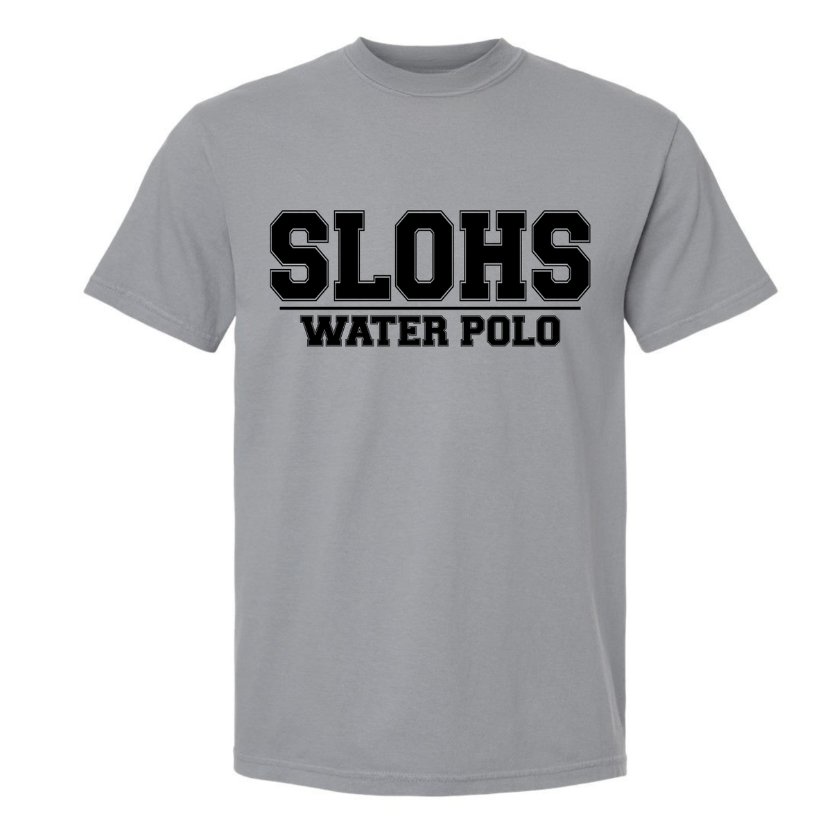 SLOHS Water Polo Logo Garment Dyed Tee - Granite