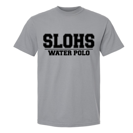 SLOHS Water Polo Logo Garment Dyed Tee - Granite