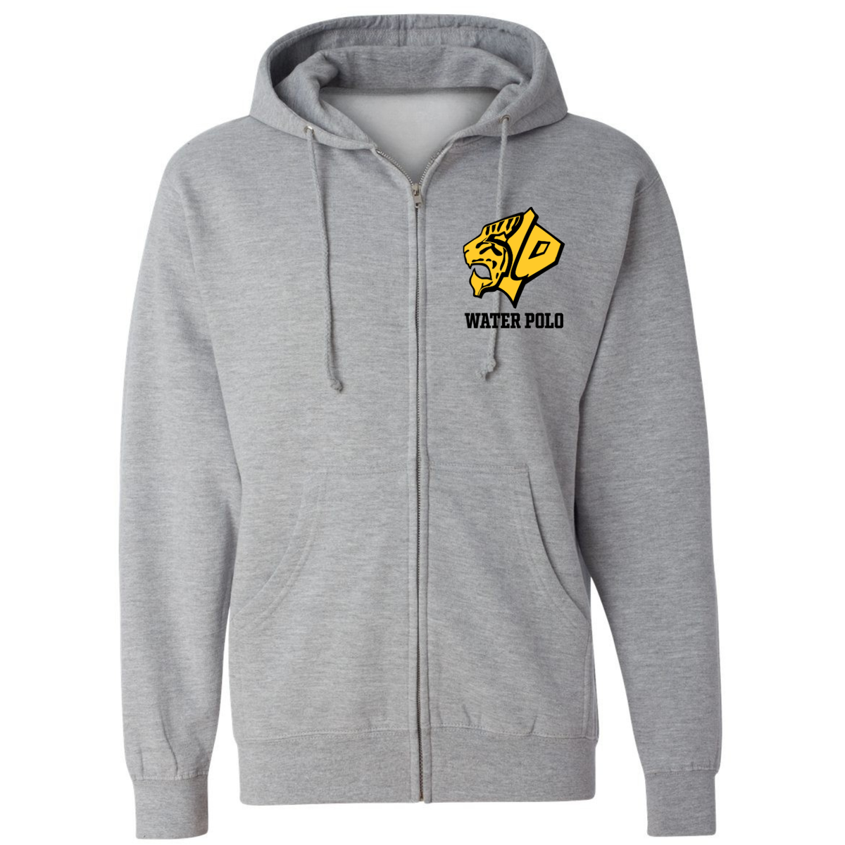 Unisex SLO Polo Tigers Zip Up Hoodie - Grey Heather