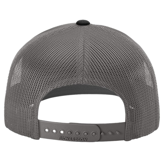SLO FFA Leather Patch Richardson Trucker Hat - Black/Charcoal