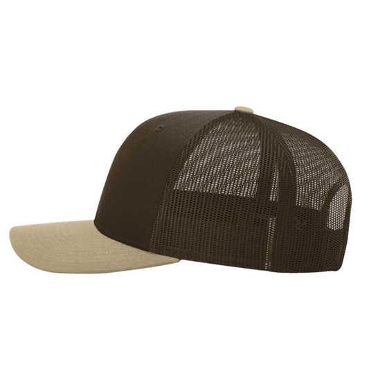SLO FFA Leather Patch Richardson Trucker Hat - Brown/Khaki