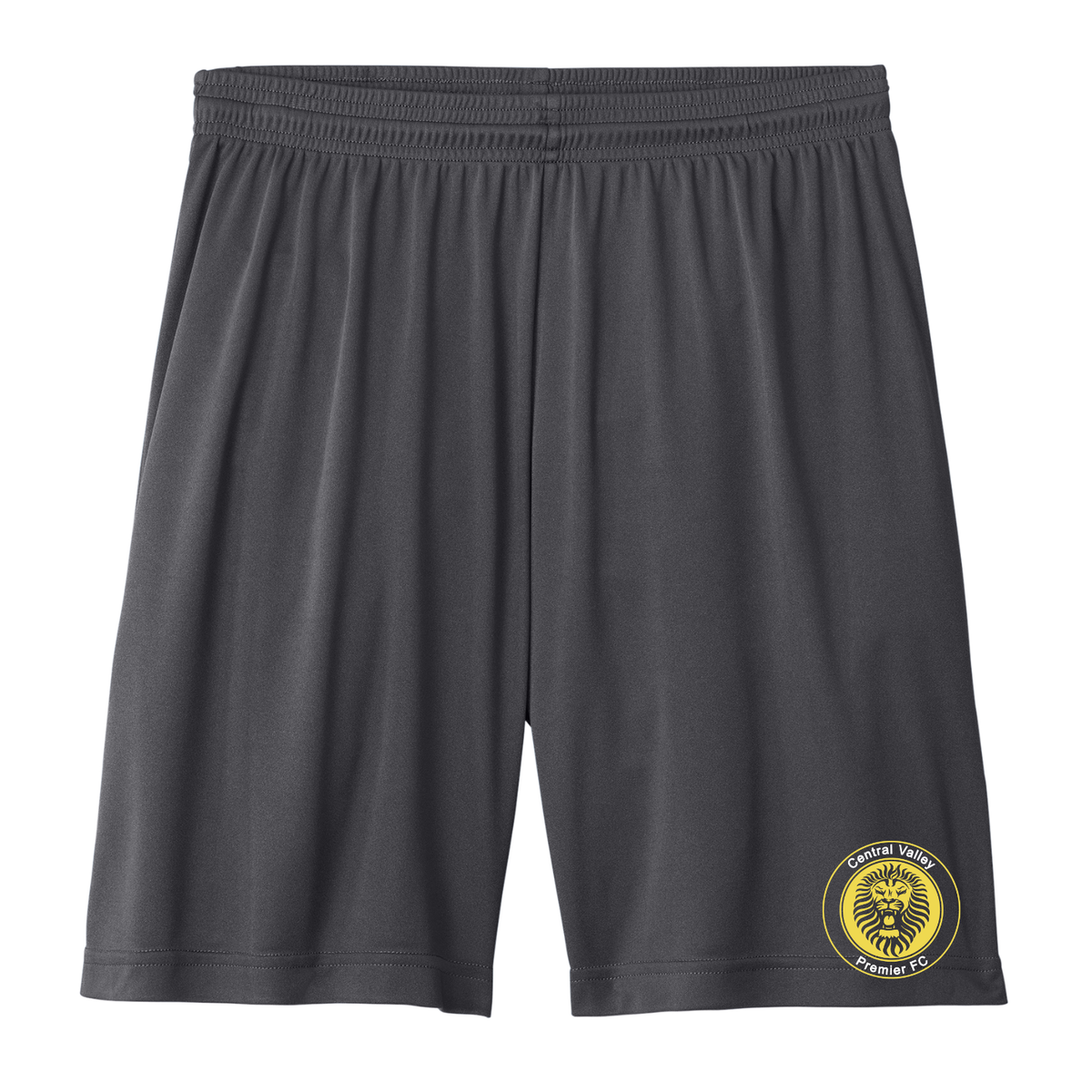 CVP Dri Fit Competitor 7" Shorts Yellow/White Logo - Iron Grey