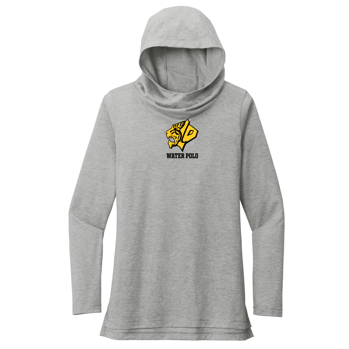 Women's Tiger Water Polo Wicking Long Sleeve Hoodie - Light Grey Heather