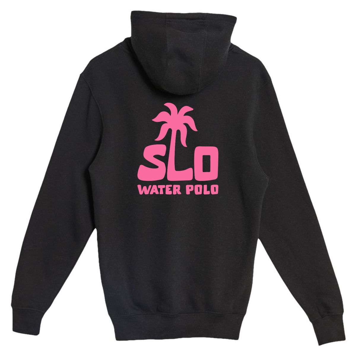SLO Polo PInk Palm Tree Hoodie - Black