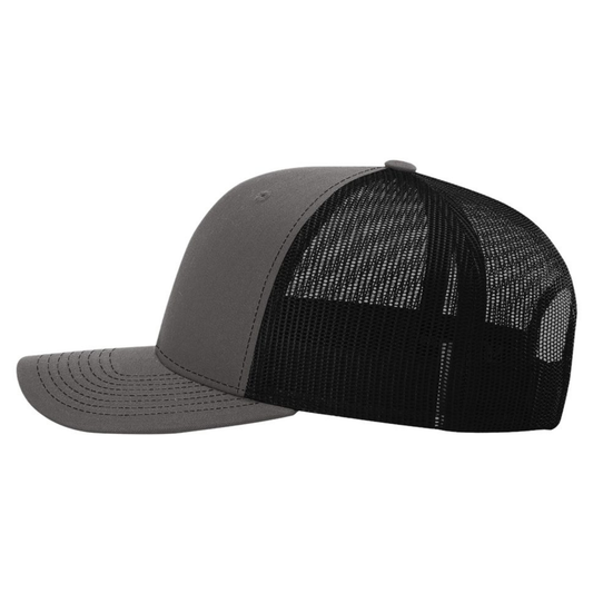 SLO FFA Leather Patch Richardson Trucker Hat - Charcoal/Black
