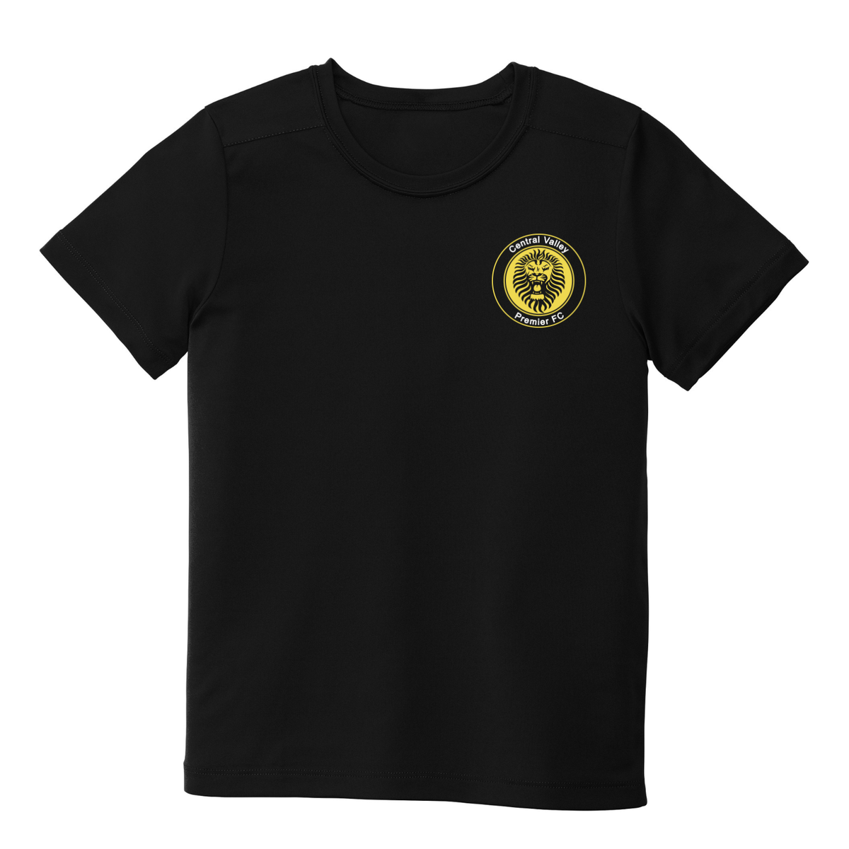 YOUTH UPF50 Dri-Fit CVP Tee Yellow/White Logo - Black