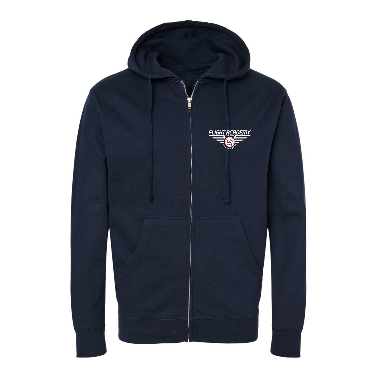 Unisex Flight Acadeym Zip Up Hoodie - Navy