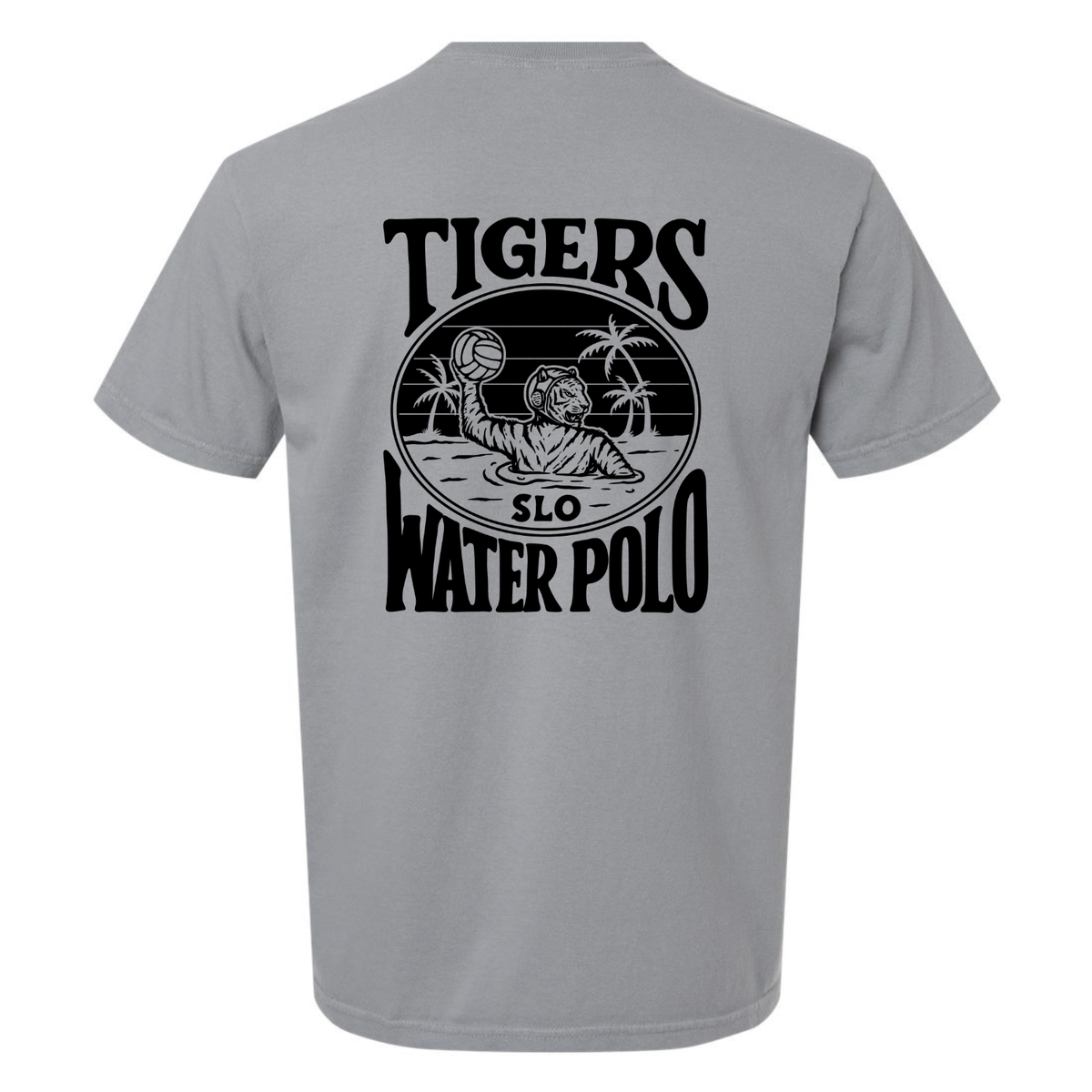 SLO Polo Tiger Garment Dyed Tee - Granite