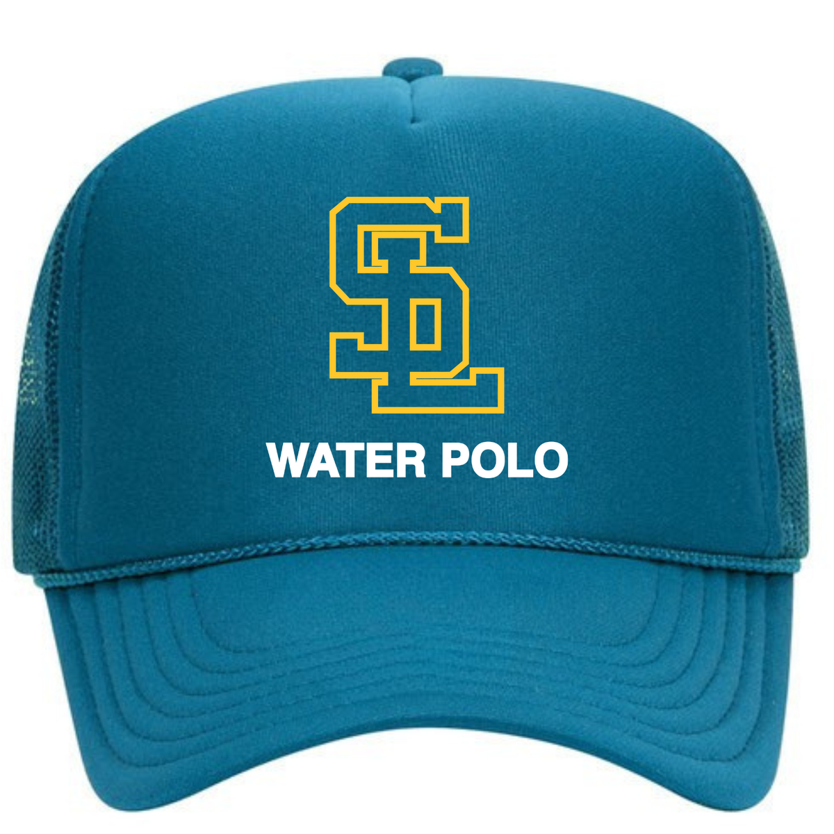 S.L. Water Polo Outline Logo Foam Trucker - Turquoise