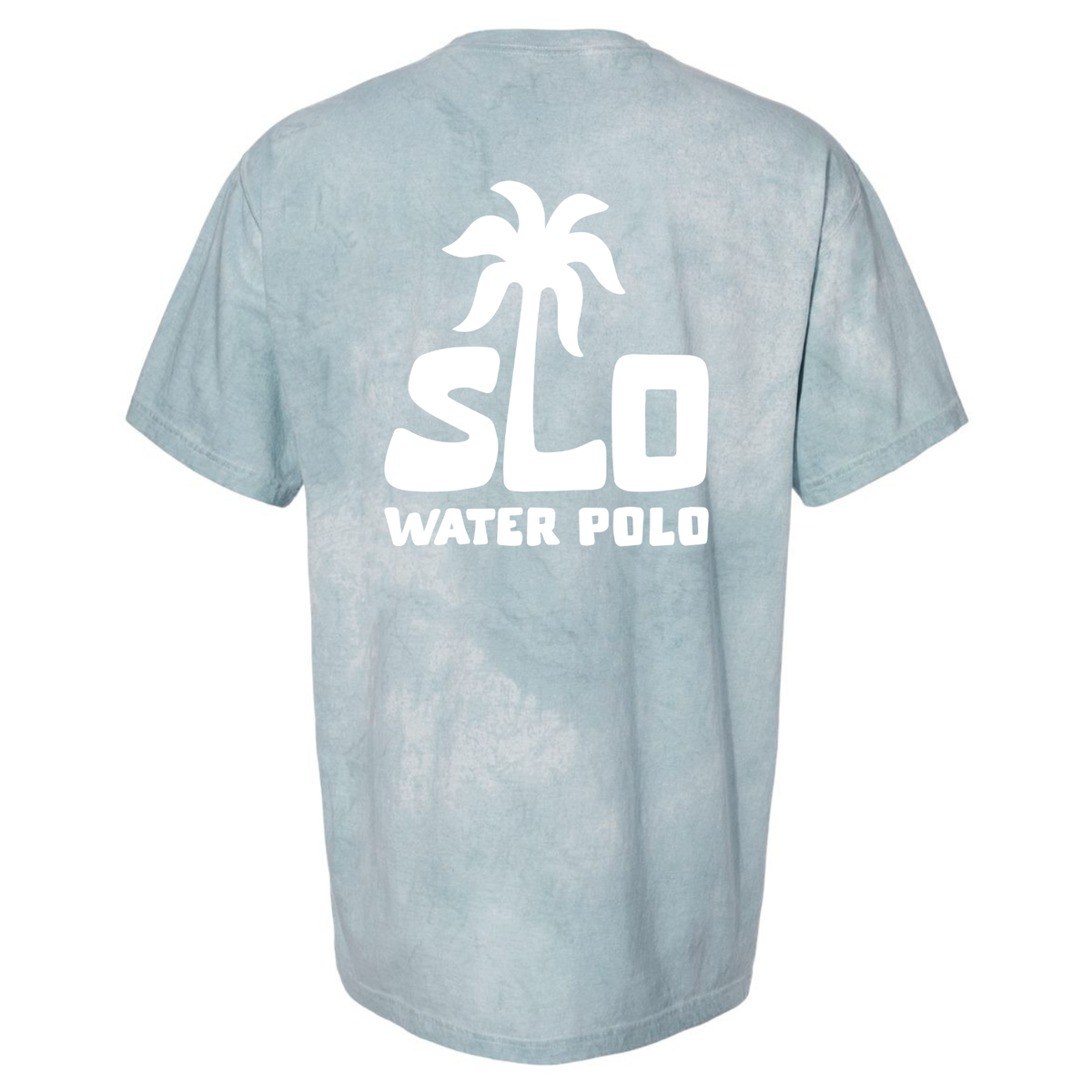 SLO Polo White Palm Tree Colorblast T-Shirt - Ocean