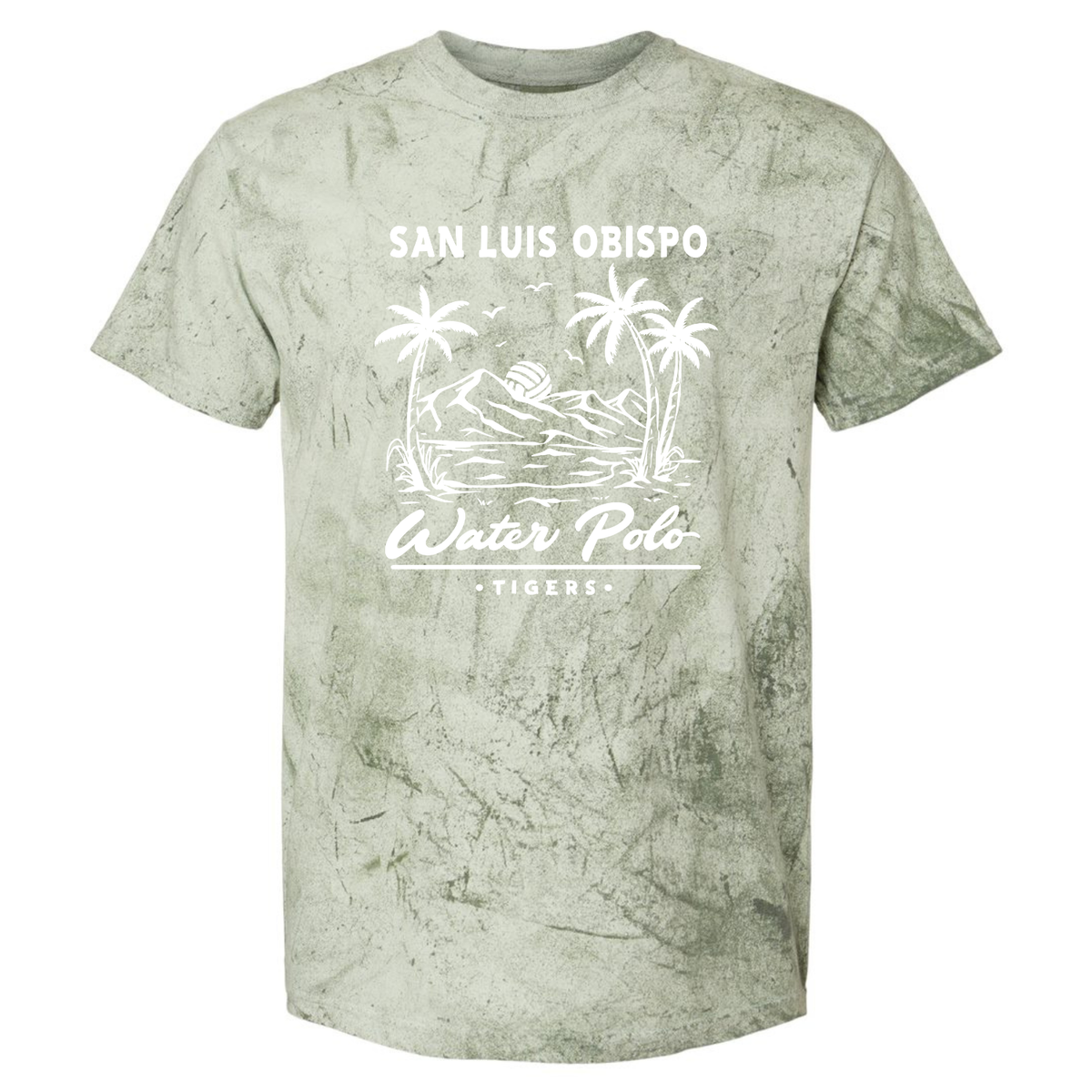 SLO Polo Paradise Colorblast T-Shirt - Fern