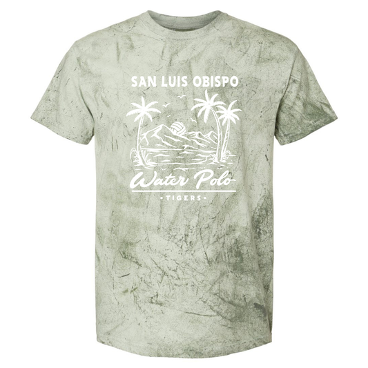 SLO Polo Paradise Colorblast T-Shirt - Fern