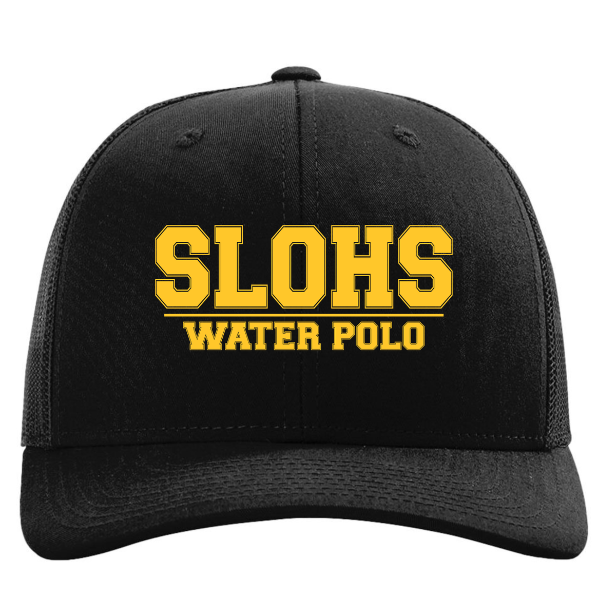 SLOHS Water Polo 5 Panel Trucker - Black/Black