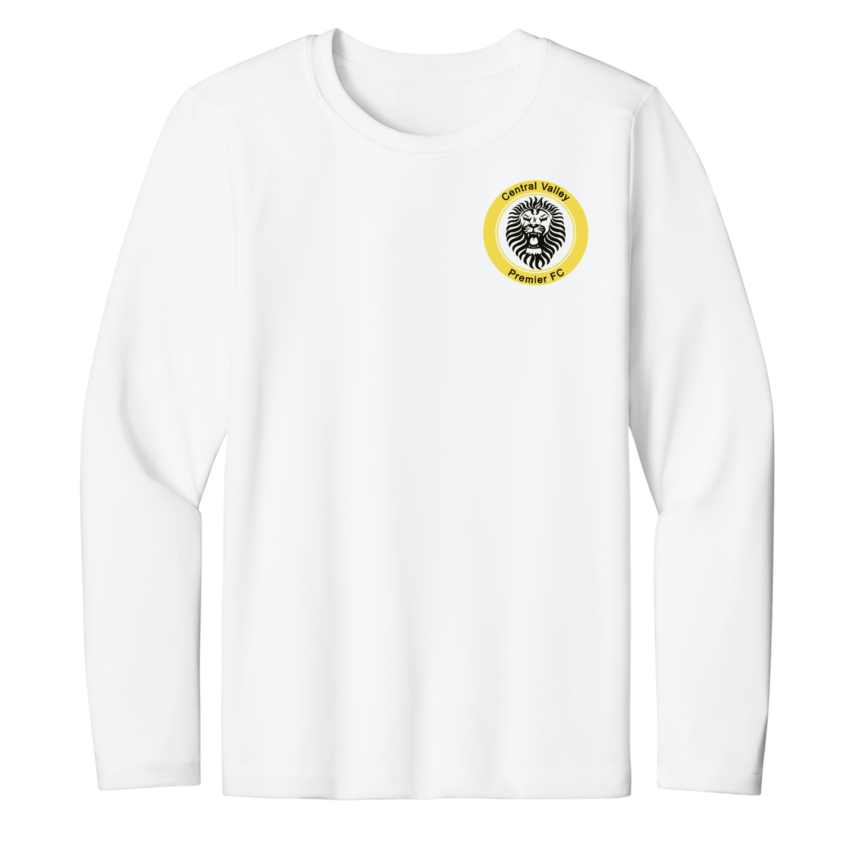 YOUTH UPF 50 CVP Long sleeve Performance Crewneck Black/Yellow Logo - Black