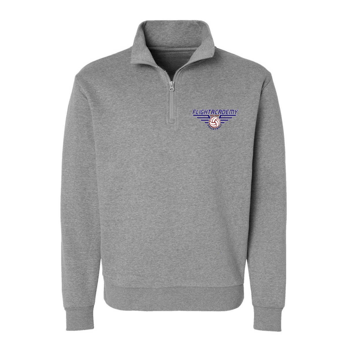 Unisex Flight Academy Fleece 1/4 Zip Pullover - Heather Grey