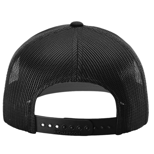 SLO Polo Tiger (White Ink) Polo 5 Panel Trucker - Black/Black