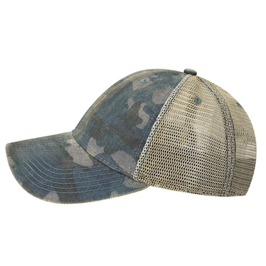 Paseo Aquatics Legacy Premium Patch Old Favorite Trucker - Navy Field Camo