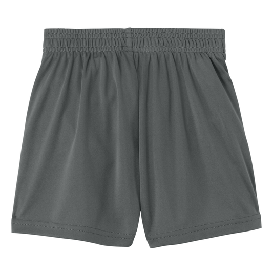 YOUTH Dri Fit Competitor 5" Shorts Black Logo - Iron Grey
