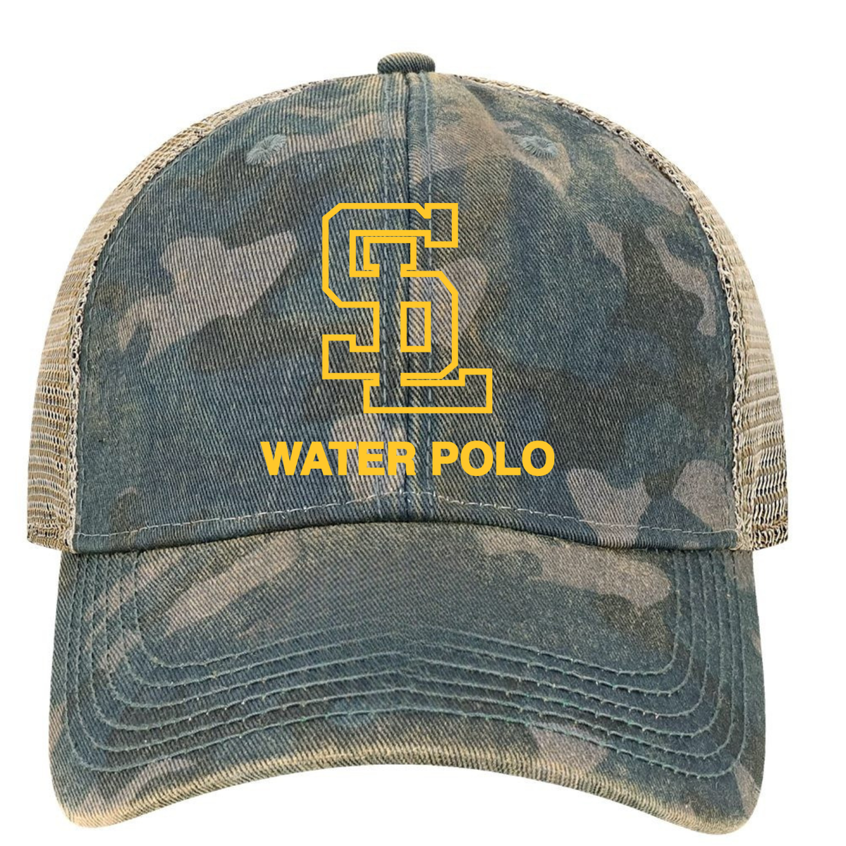 S.L. Water Polo Legacy Old Favorite Trucker Cap - Navy Field Camo/Java
