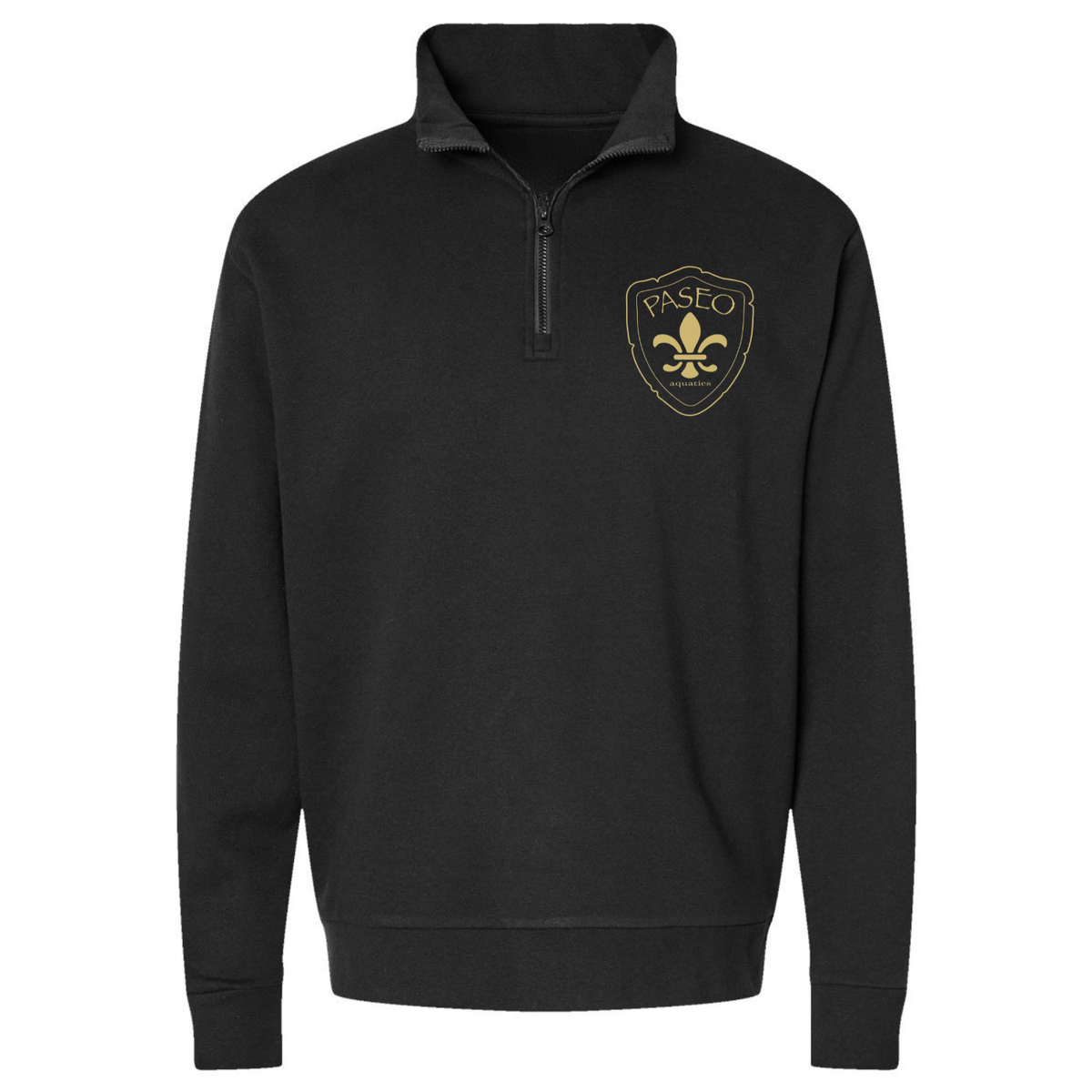 Unisex Paseo Aquatics 1/4 Zip Pullover - Black