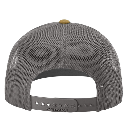 SLO FFA Leather Patch Richardson Trucker Hat - Mink/Charcoal/Amber