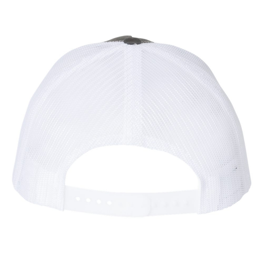 Flight Academy Richardson White/Maroon Logo 5 Panel Trucker - Charcoal/White