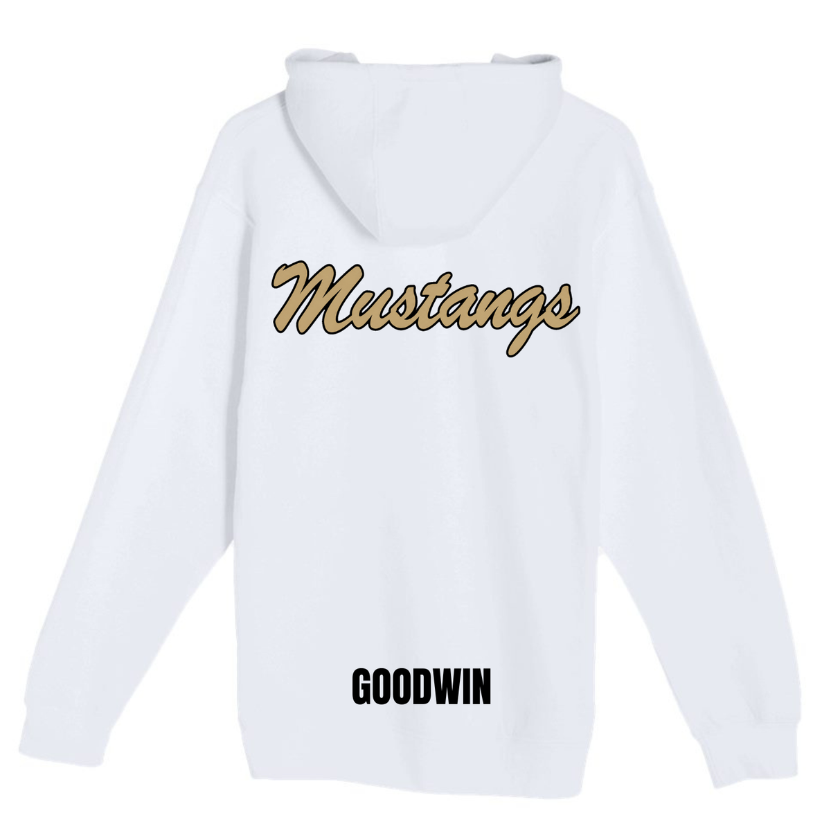 Custom Player Name and Number "M" Logo Hoodie - White