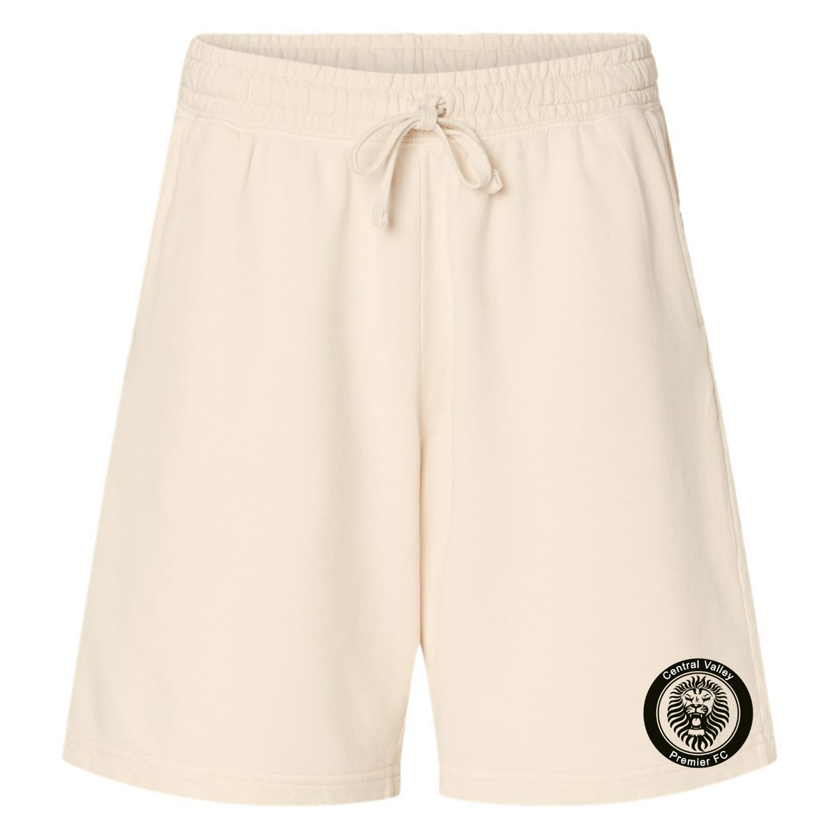 Unisex CVP Lightweight Fleece Sweat Shorts Black Logo - Ivory