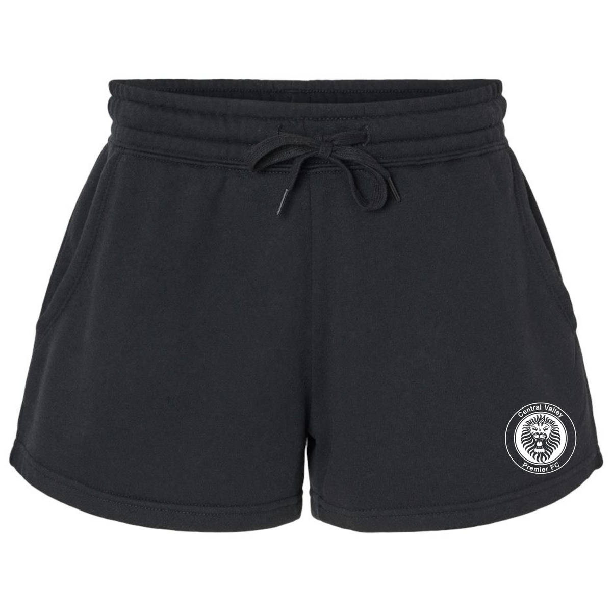 Women's CVP Lightweight Fleece Shorts White Logo - Black