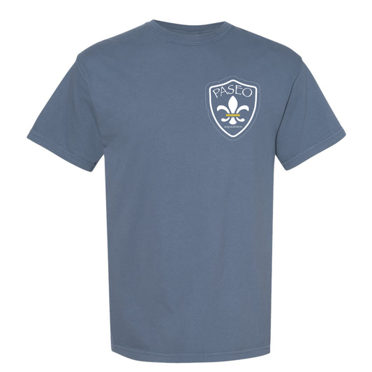 Paseo Aquatics Garment-Dyed Heavyweight T-Shirt - Blue Jean