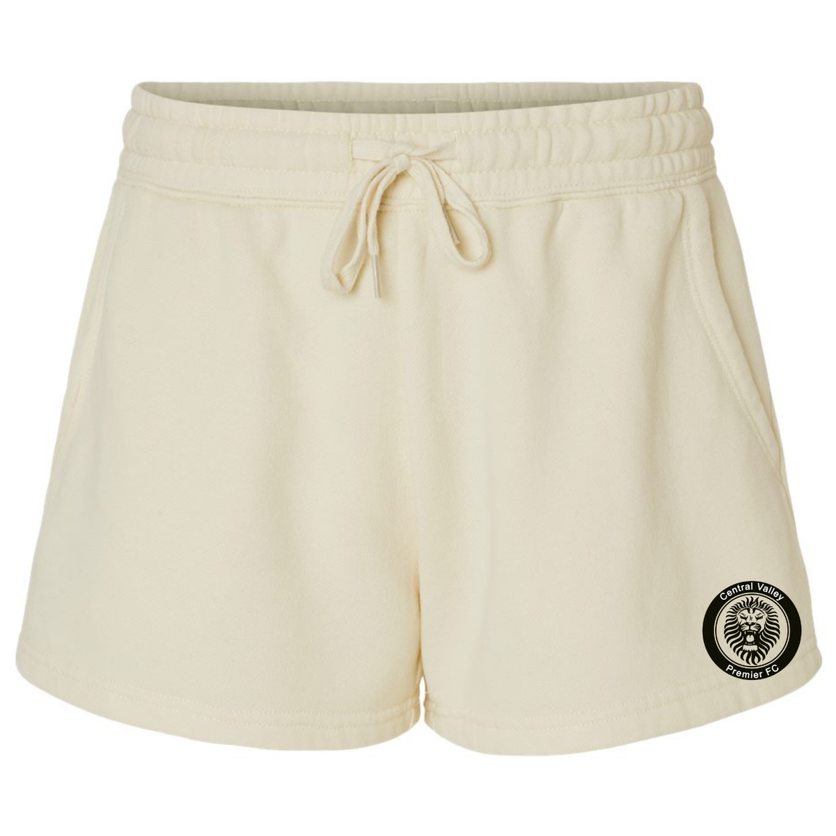 Women's CVP Lightweight Fleece Shorts Black Logo - Bone