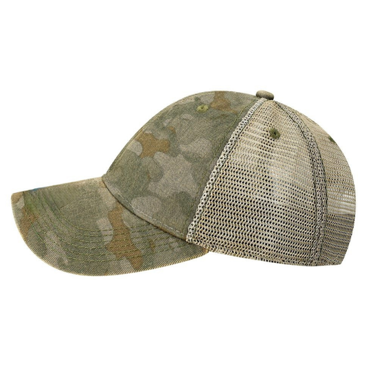 S.L. Water Polo Legacy Old Favorite Trucker Cap - Green Field Camo/Java