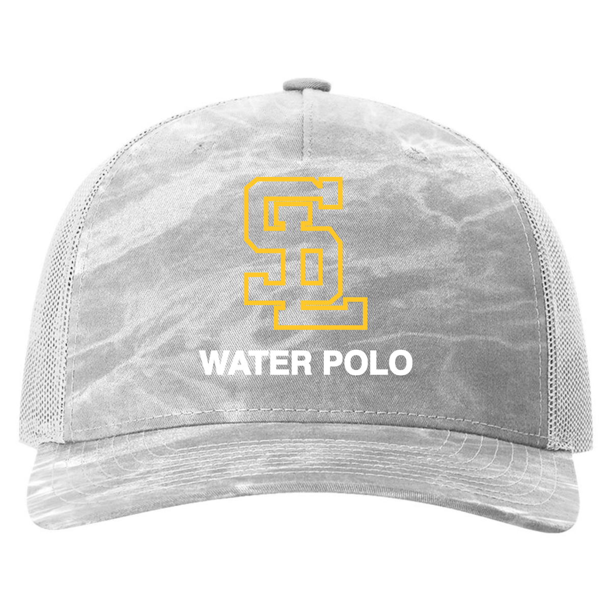 S.L. Water Polo Outline Richardson 5 Panel Trucker - Mossy Oak