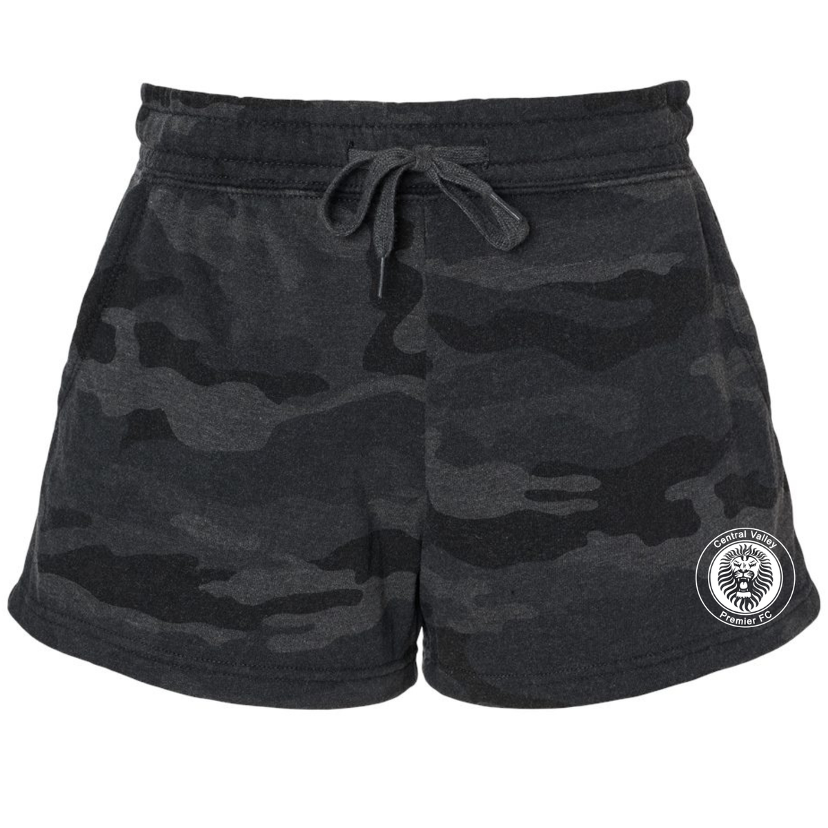 Women's CVP Lightweight Fleece Shorts White Logo - Black Camo