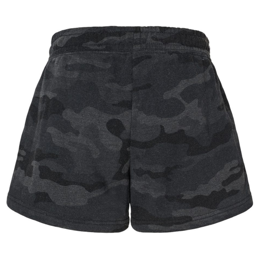 Women's CVP Lightweight Fleece Shorts White Logo - Black Camo