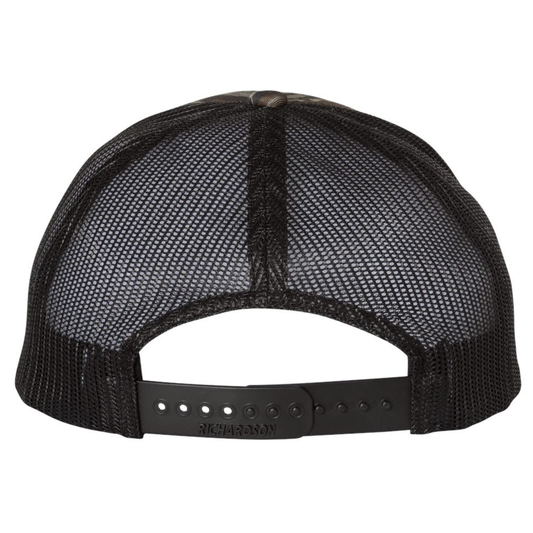 SLO FFA Leather Patch Richardson Trucker Hat - Realtree Original/ Black