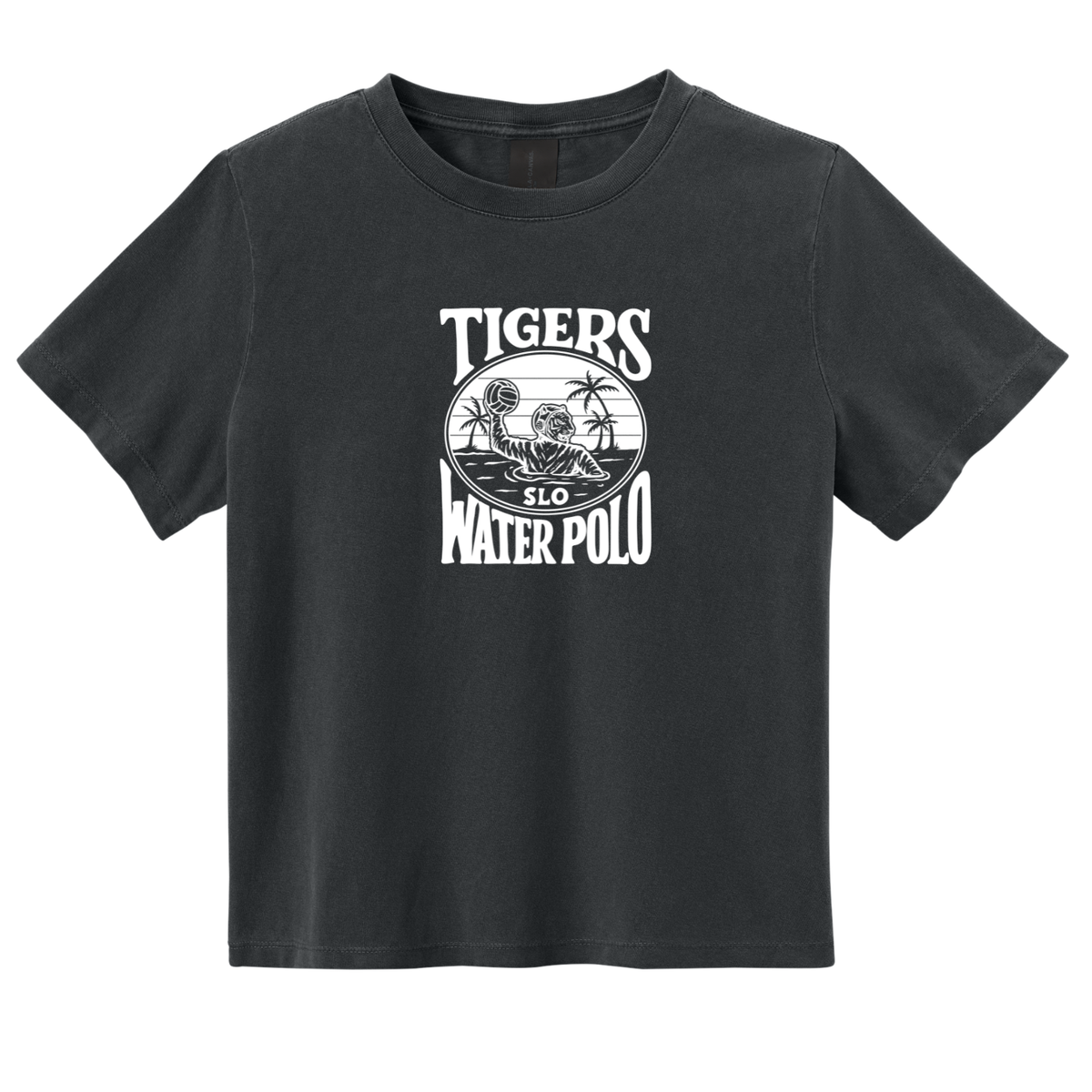 Women's Heavyweight SLO Polo Paradise Garment Dyed Tee - Washed Black