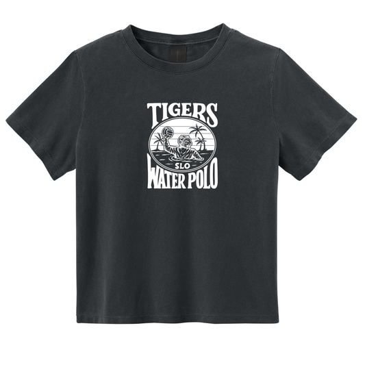 Women's Heavyweight SLO Polo Paradise Garment Dyed Tee - Washed Black