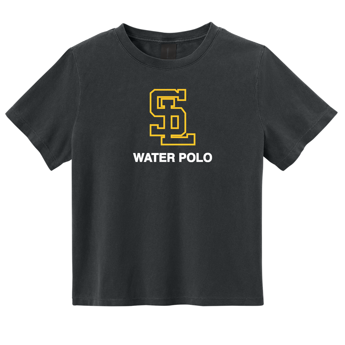 Women's Heavyweight S.L. Logo Garment Dyed Tee - Washed Black