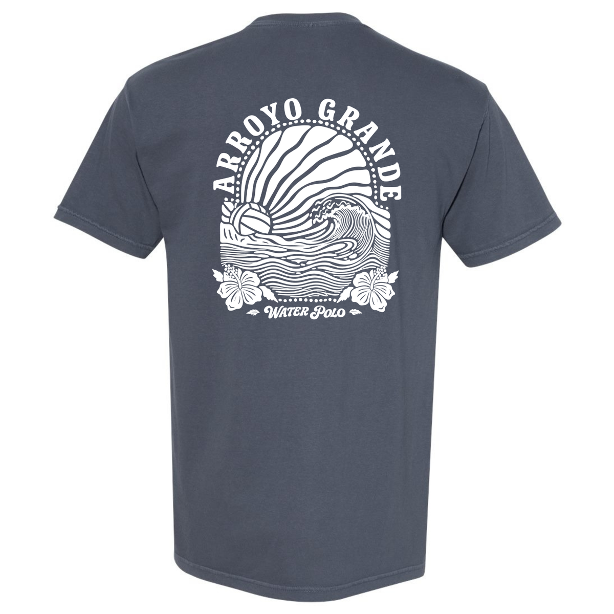 AGWP White Sun Rays Garment Dyed Tee - Navy