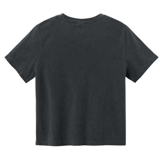 Women's Heavyweight S.L. Logo Garment Dyed Tee - Washed Black