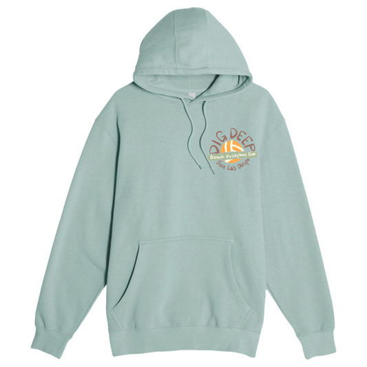 Dig Deep Circle Logo Hoodie - Seafoam