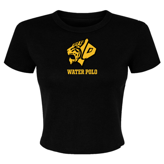 Women's SLO Tiger Micro Rib Baby Tee - Black