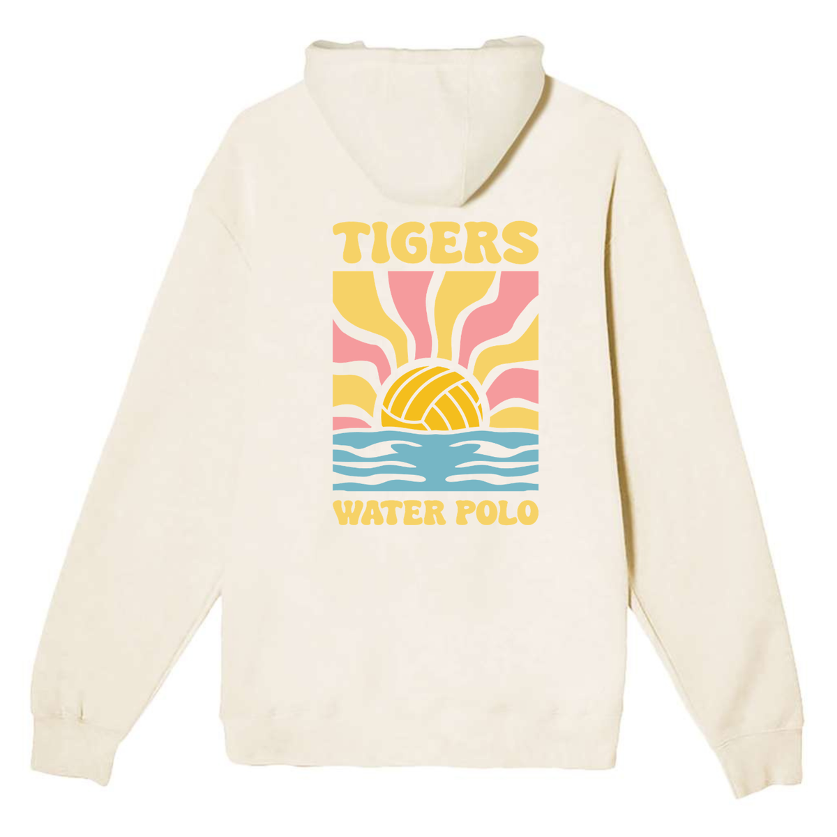 SLO Girls Polo Tiger Sunset Hoodie - Sand