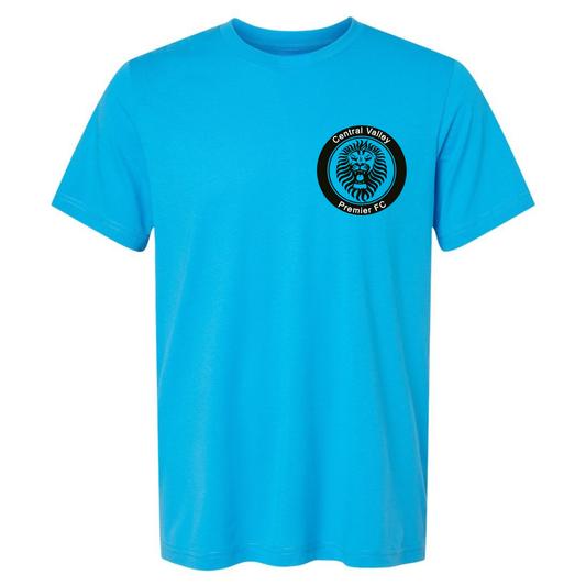 CVP Black Logo T-Shirt - Neon Blue